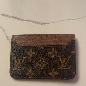 Louis Vuitton Brown and Tan Monogram Card Holder